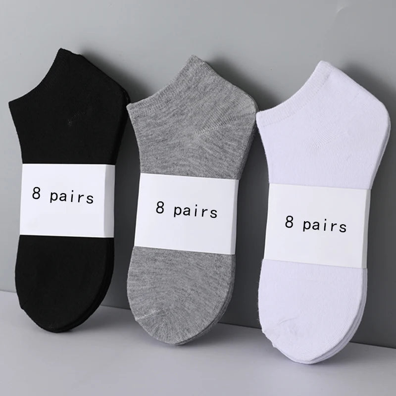 5 Pairs of Women'S/Men'S Boat Socks Invisible Low Cut anti Slip Summer No Show Ankle Socks Solid Color Casual Breathable
