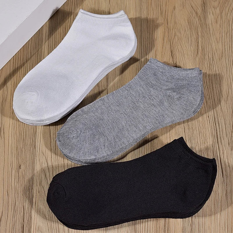 5 Pairs of Women'S/Men'S Boat Socks Invisible Low Cut anti Slip Summer No Show Ankle Socks Solid Color Casual Breathable