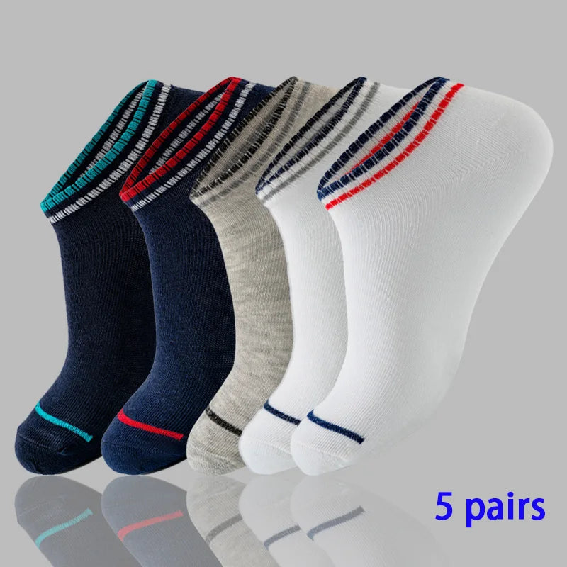 5 Pairs of Women'S/Men'S Boat Socks Invisible Low Cut anti Slip Summer No Show Ankle Socks Solid Color Casual Breathable