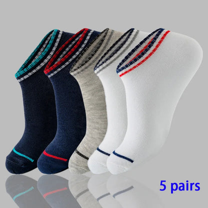 5 Pairs of Women'S/Men'S Boat Socks Invisible Low Cut anti Slip Summer No Show Ankle Socks Solid Color Casual Breathable