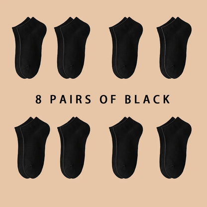 5 Pairs of Women'S/Men'S Boat Socks Invisible Low Cut anti Slip Summer No Show Ankle Socks Solid Color Casual Breathable