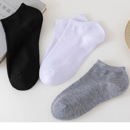 5 Pairs of Women'S/Men'S Boat Socks Invisible Low Cut anti Slip Summer No Show Ankle Socks Solid Color Casual Breathable