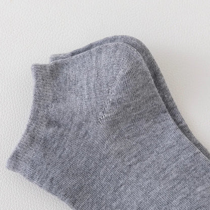 5 Pairs of Women'S/Men'S Boat Socks Invisible Low Cut anti Slip Summer No Show Ankle Socks Solid Color Casual Breathable