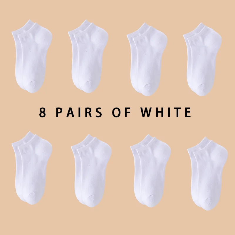 5 Pairs of Women'S/Men'S Boat Socks Invisible Low Cut anti Slip Summer No Show Ankle Socks Solid Color Casual Breathable