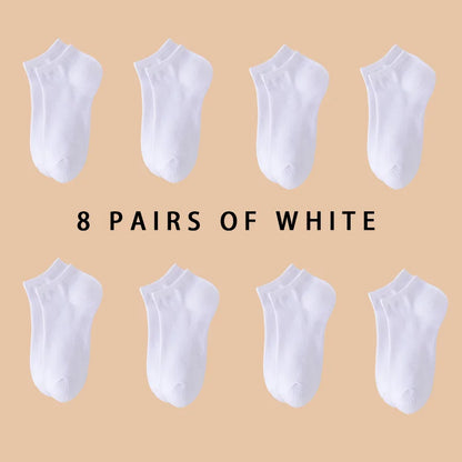 5 Pairs of Women'S/Men'S Boat Socks Invisible Low Cut anti Slip Summer No Show Ankle Socks Solid Color Casual Breathable